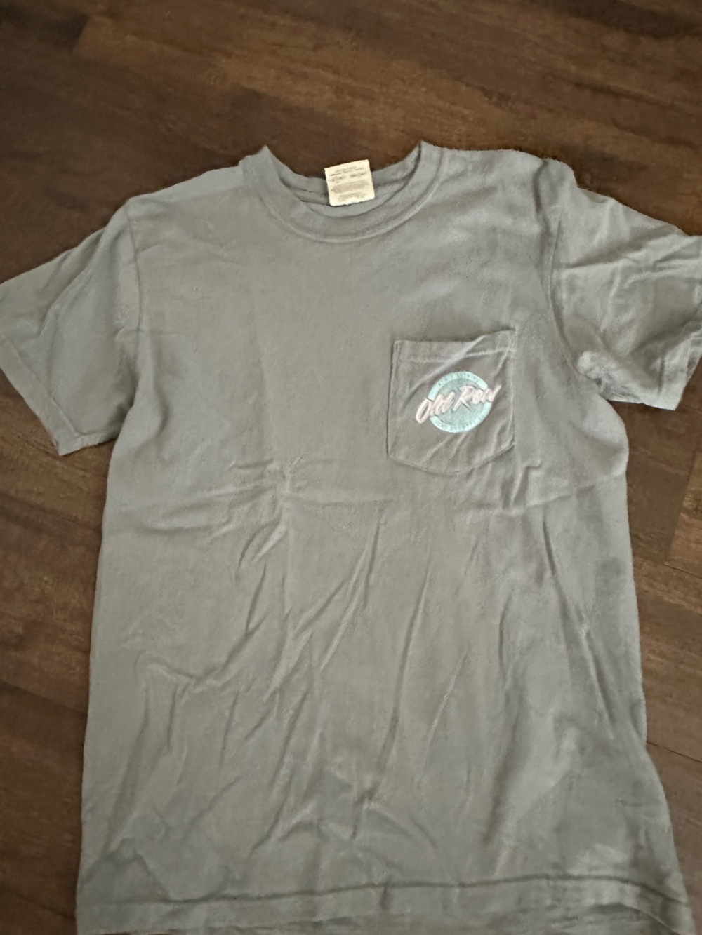 Men's Short-Sleeve Pocket Tee in Gray with Subtle Logo